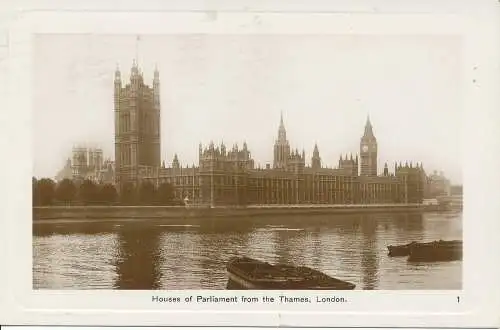 PC26529 Houses of Parliament von der Themse. London. RP. 1935