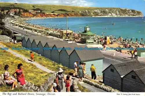 R064515 The Bay and Balladr Down. Swanage. Dorset. John Hinde. 1966