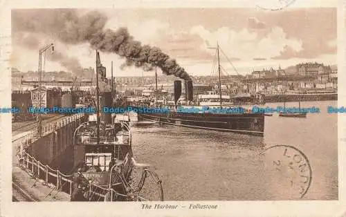 R677268 Folkestone. Der Hafen. Postkarte. 1923