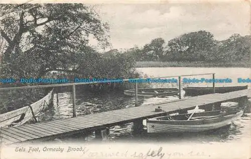 R678166 Ormesby Broad. Aalfuß. Postkarte. 1904