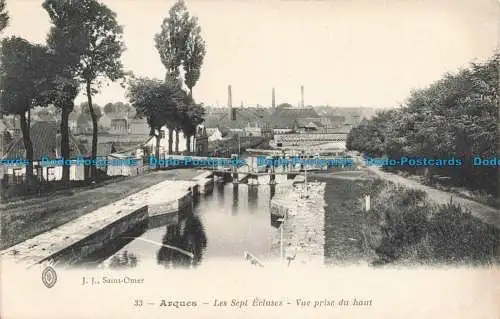 R676773 Arques. Les Sept Ecluses. Vue Prise du Haut. J. J