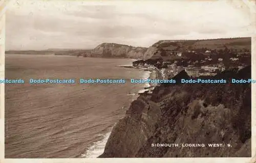 R688341 Sidmouth. Blick nach Westen. RP. Postkarte