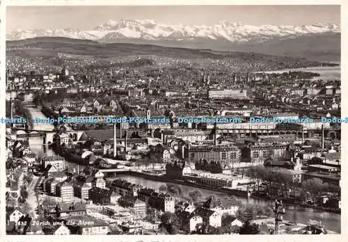 D110211 1452. Zürich und die Alpen. Fotodrehung Wilhelm Pleyer Zürich