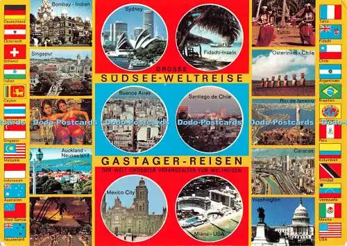 D108769 Große Südsee Weltreise. Gastager Reisen. Sydney. Singapur. Bombay. Indi