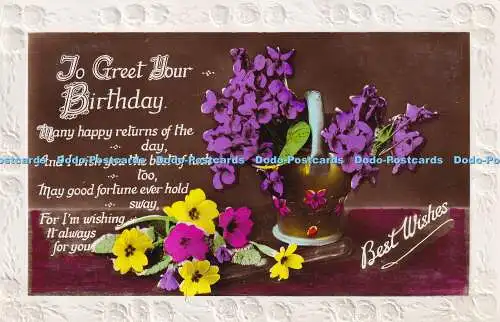 R384929 To Greet Your Birthday Beste Wünsche 4702 3 RP Postkarte