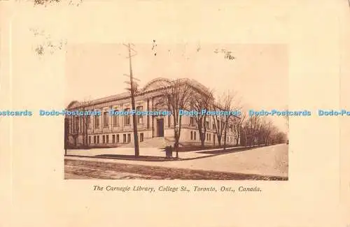 R387480 Canada Ont Toronto The Carnegie Library College St Richmond Sales Co 19