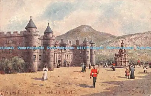 R385576 Holyrood Palace and Arthur Seat Tuck Oilette Serie 772 D Small