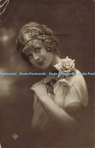 R560187 Woman Rose J V Valentines Series 1917