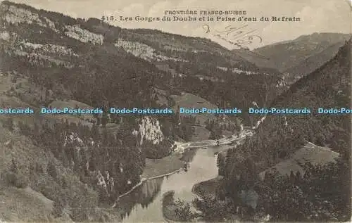 R560756 Les Gorges du Doubs et la Prise d eau du Refrain Frontiere Franco Suisse