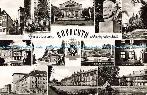 R560758 Festspielstadt Bayreuth Markgrafenstadt Wagner Buste Neues Schloss Perut