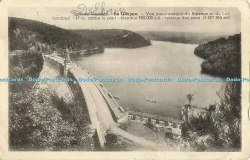 R560761 Env de Verviers La Gileppe Vue panoramique du Barrage et du Lac Luma