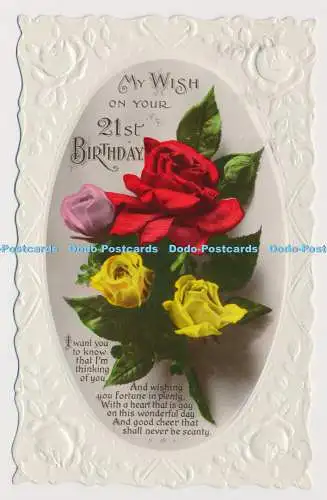 R579035 My Wish on Your 21 st Birthday Roses RP