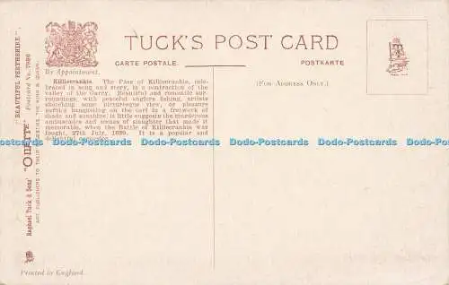 R583406 Killiecrankie Perthshire Tuck Oilette Postkarte Nr. 7986