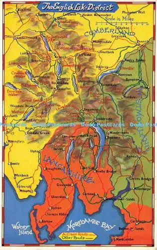 R585081 The English Lake District Map Sanderson and Dixon