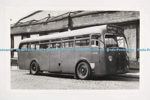 C027809 Bus. Burton. Via Lichfield. NHA630. Midland. Altes Foto