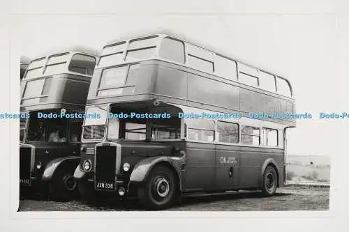 C027825 Bus. Bischof. Auckland. JXN338. OK Motor Service. Altes Foto