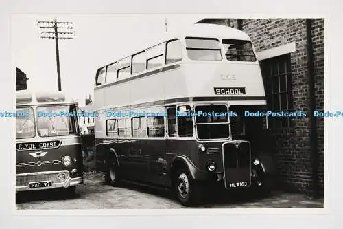 C027837 Bus. C. C. S. Schule. HLW163. Clyde Coast Services. Altes Foto