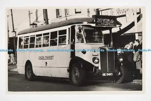 C027880 Bus. Sutton. Norbiton Malden. 213. GK5493. London Transport. Alan B. Cro