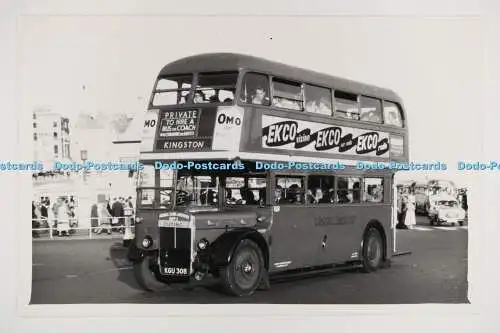 C027901 Bus. Kingston. KGU308. London Transport. Altes Foto