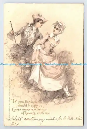 R777149 If You For Aye Would Happy Be Man and Woman Tuck Art Series 888 1903