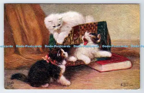 R777362 Baumkatzen Wenn Katzen Kätzchen sind Stecken Oilette Nr 3462 N Beraud