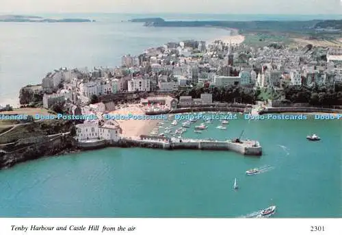 D124853 Tenby Harbour and Castle Hill from air 2301 Torbogen