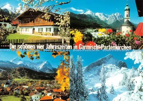 D126913 Die Schonen vier Jahreszeiten in Garmisch Partenkirchen Huber Nr 6003 Mu