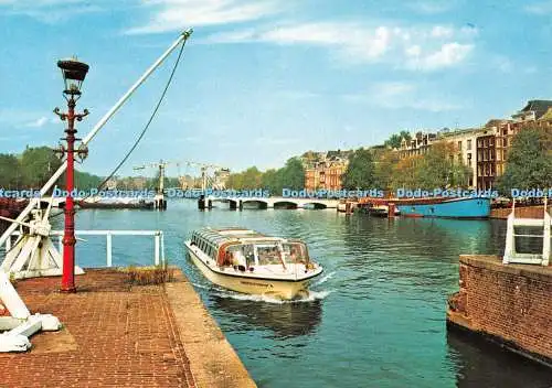 D127588 Amsterdam Holland Skinny Bridge and Amstel Locks Gebr Spanjersberg