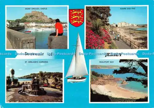 D131080 Souvenir of Jersey St Brelade Gardens E T W Dennis Leader Sales Multi Vi