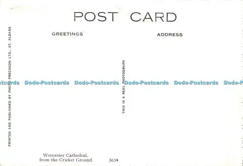 D122940 Worcester Cathedral From the Cricket Ground Photo Precision RP