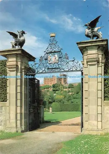 D121394 Powys Powis Castle Blick von den Toren Larkfield Druck Jeremy Whitake
