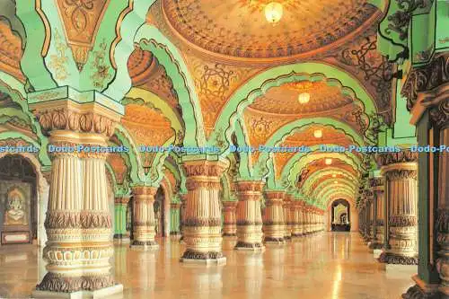 D123456 Durbar Hall Maharadschas Palast Mysore Stille Säulen Direktion Archä