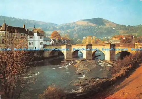 D125628 Clywd Brücke nahe dem Fluss Dee Llangollen J Arthur Dixon