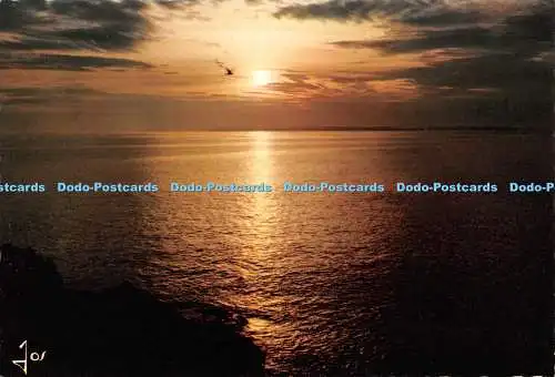 D125693 La Bretagne en Couleurs Coucher de Soleil Dernier Reflet a l occident Jo
