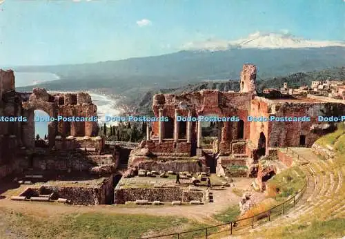 D121793 Taormina Szene des griechischen Theaters Sizilien Folklore Kodak Etkachrome