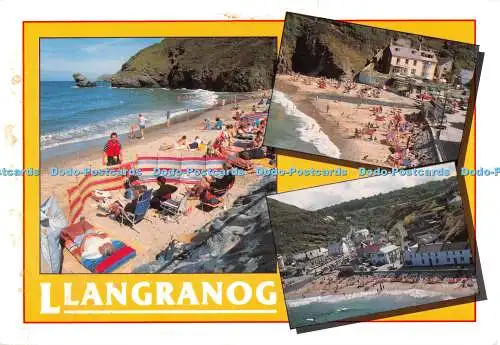 D121823 Llangranog Dyfed Haven Farbdruck Pembrokeshire Eye Postkarten Multi View