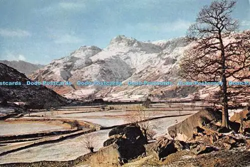 D128656 Langdale Pikes in Winter Westmorland W Asplin Dixon