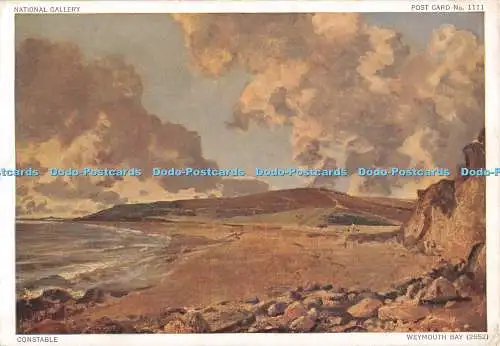 D125934 National Gallery Weymouth Bay Constable Postkarte Nr. 1111 Waterlow