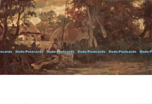 D126000 Landschaft bei Szada mit Kehrstange Brunnen Szekely Bertalan Budapest Unga