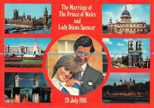 D128963 Hochzeit von Prince of Wales und Lady Diana Spencer 1981 Precision Colour