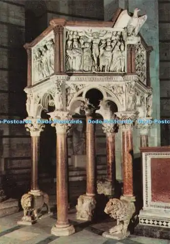 D122242 Pisa Baptisterium Kanzel 1260 Nicola Pisano M Scarlatti Grafiche Biondetti