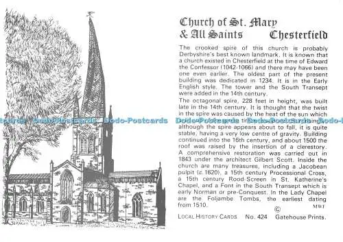 D124288 Chesterfield Church of St Mary and All Saints Gatehouse Drucke Local His