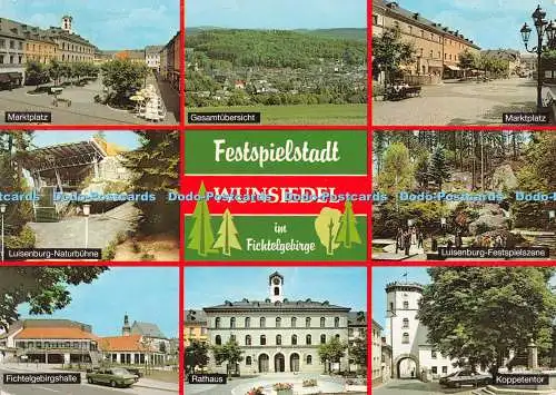 D124410 Festspielstadt Wunsiedel im Fichtelgebirge Marktplatz Herst u Verlag Sch