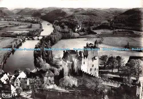 D126608 Beynac et Cazenac Dordogne Vue Panoramique Aerienne sur la Vallee de la