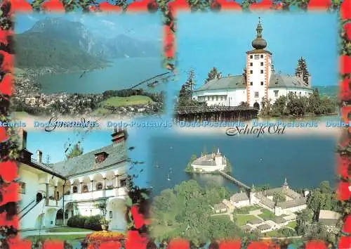 D124567 Gmunden Schloss Ort Seeschloss Ort Alpine Luftbild Multi View