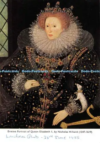 D125005 Hermelin Portrait of Queen Elizabeth I ABC Historic Publications Nicholas