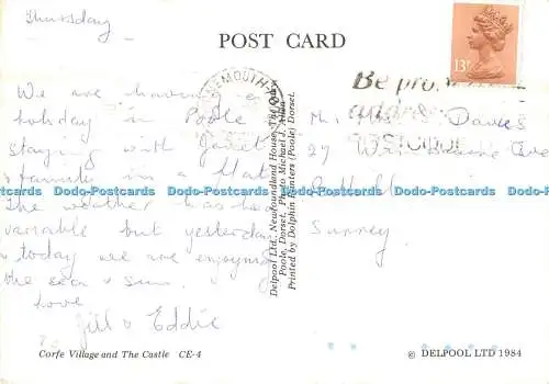 D127321 Corfe Village and The Castle Delpool Michael J Allen Multi View 1984