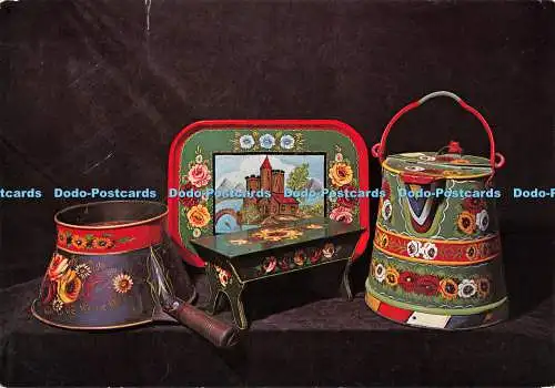 D127404 Kanalboot bemalte Ware Wasserstraßen Museum Stoke Bruerne Nr Towcester Nort