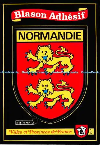 D127514 Blason Adhesif Normandie Villes et Provinces de France Kroma