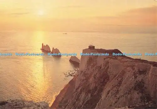 D127752 Isle of Wight Sonnenuntergang über den Nadeln J Arthur Dixon W Holden
